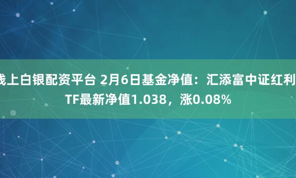 线上白银配资平台 2月6日基金净值：汇添富中证红利ETF最新净值1.038，涨0.08%